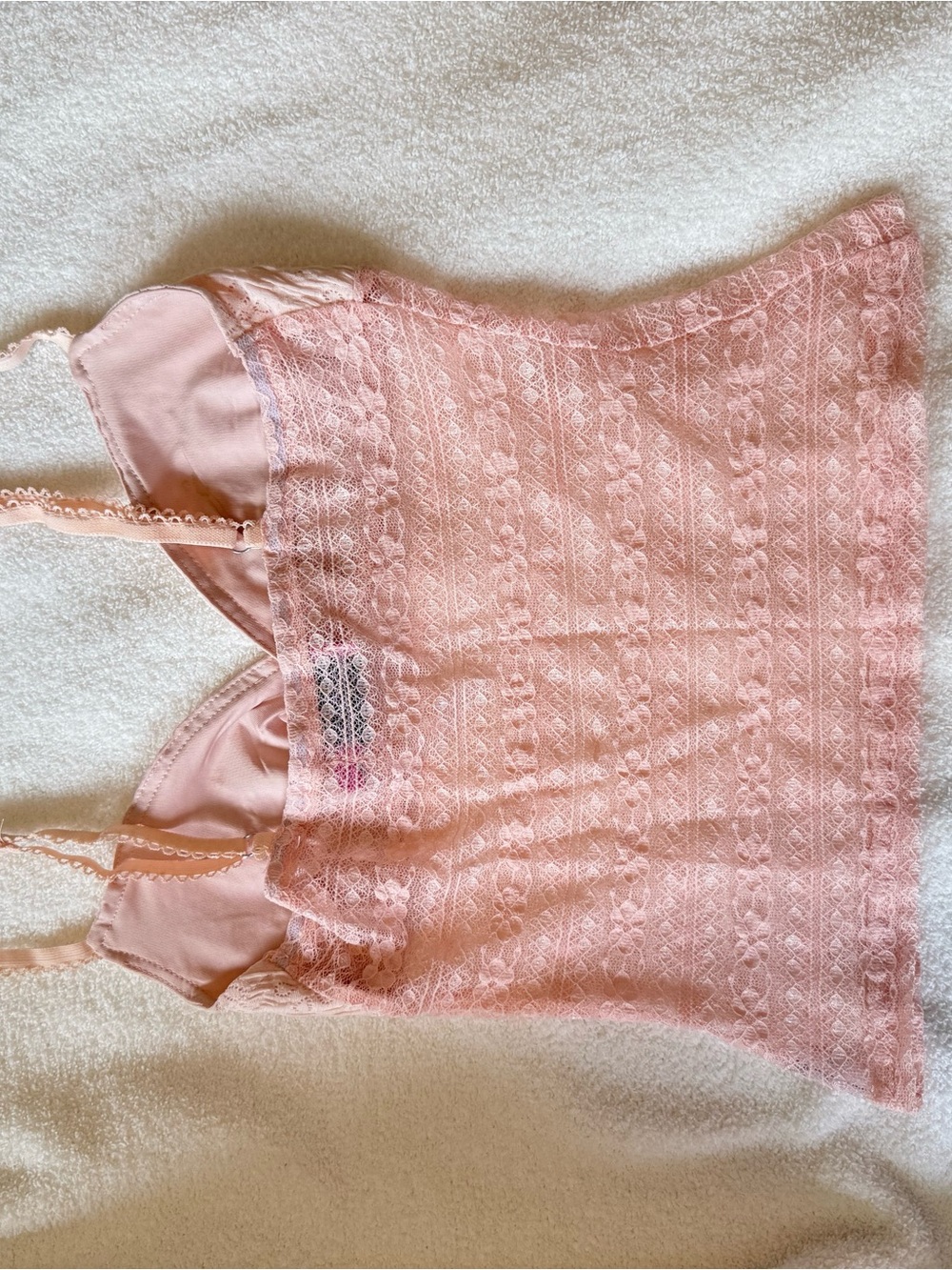 Edikted Pink Lace Tank Top - Picture 2 of 3